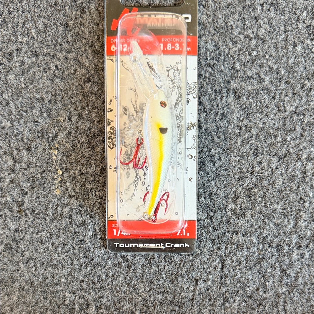 Fishing Lure with Red and Yellow Accents